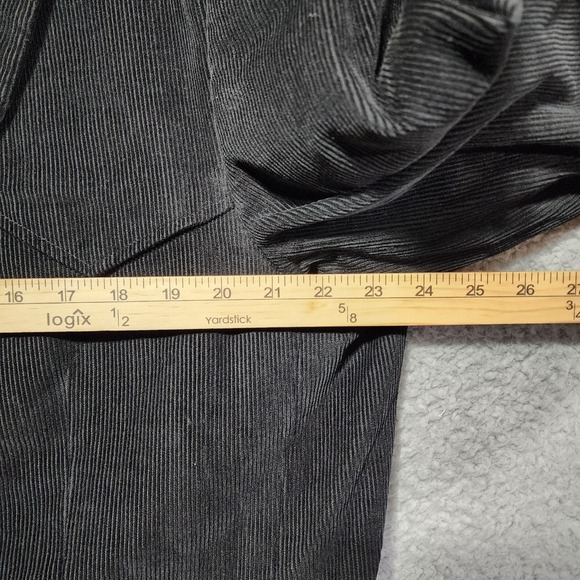 Cordovan & Grey Mens Black Corduroy Suede Elbow Patches Blazer Size 46 L - Picture 5 of 8